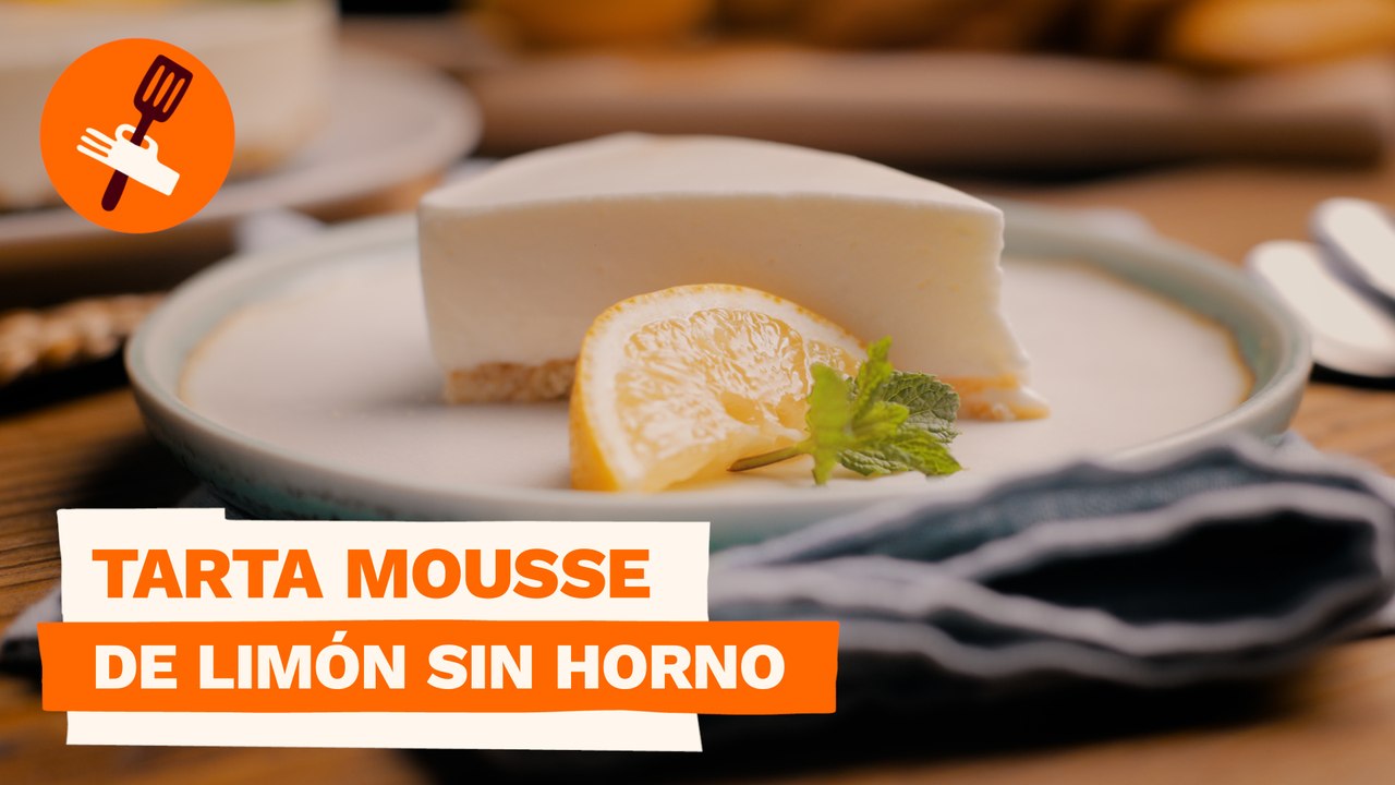 Tarta mousse de limón sin horno