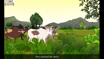 বাঘ ও চার ষাঁড় | Tiger and Buffaloes in Bengali | Bangla Cartoon