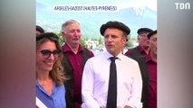 Macron avec un béret dans les Hautes-Pyrénées !