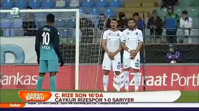 Çaykur Rizespor 1-0 Sarıyer 31.12.2014 - 2014-2015 Turkish Cup Group F Matchday 4