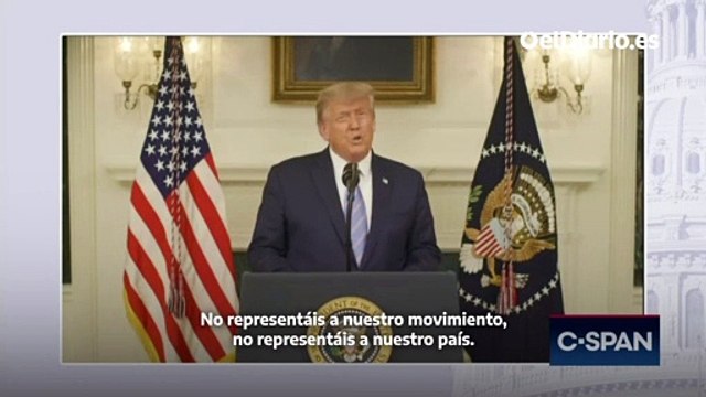 Las tomas falsas del discurso de Trump tras el asalto al Capitolio