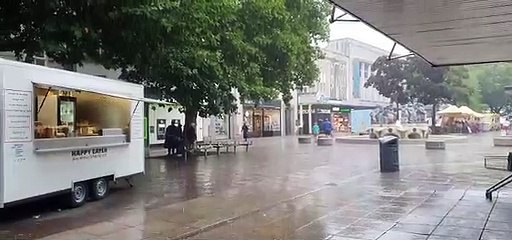 Heavy rain and thunder is forecast across the Portsmouth area today