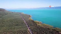 Bursa haber: Turkuaz renge bürünen İznik Gölü manzarasıyla mest etti