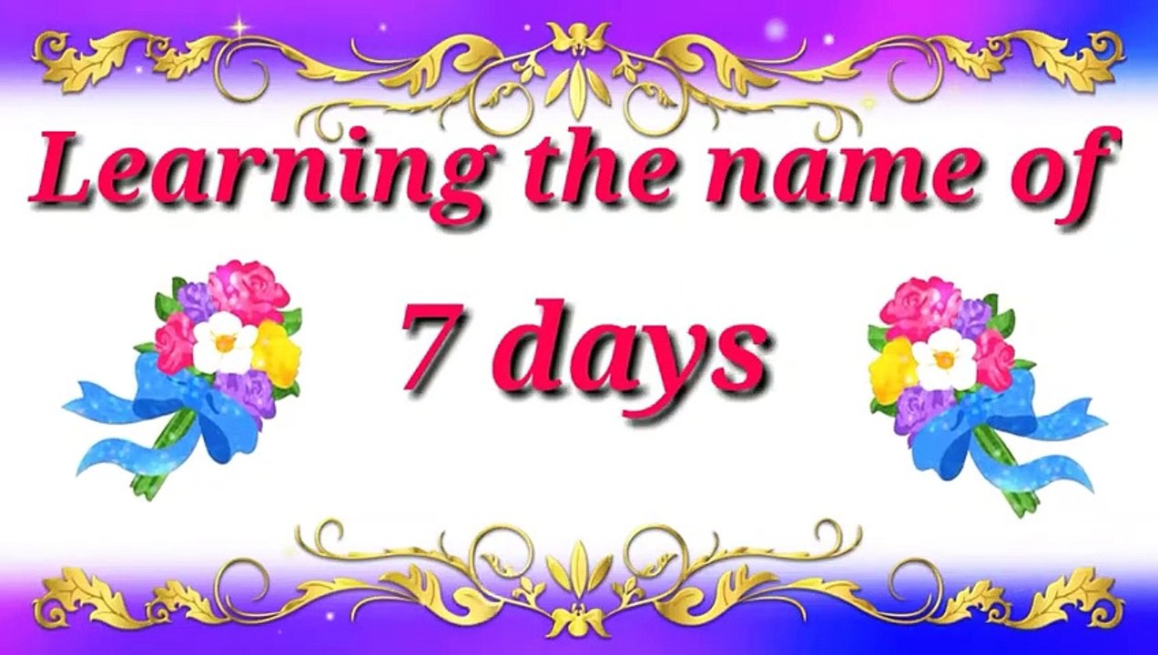 Learning Days of the Week and Months of the Year_HIGH