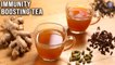 Immunity Booster Tea Recipe | Herbal Tea with Easily Available Ingredients - Ginger, Turmeric, Tulsi