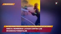 Grecia: bomberos luchan contra los incendios forestales