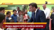 Francia: Macron visitó un centro de deportes