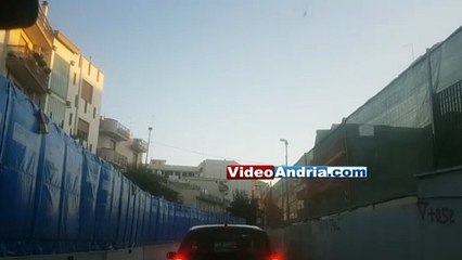 Andria: la viabilità in via Bisceglie dopo l'abbattimento del ponte - VIDEO