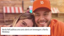 Murilo Huff faz carta emocionante para Marília Mendonça e desabafa: 'Morrendo de saudade'