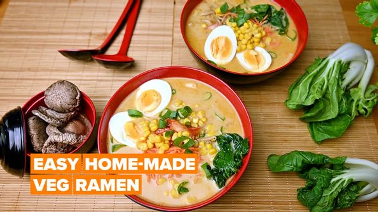 Make creamy vegetarian ramen