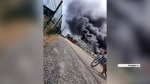 Incendie dans une usine de Montrond-les-Bains