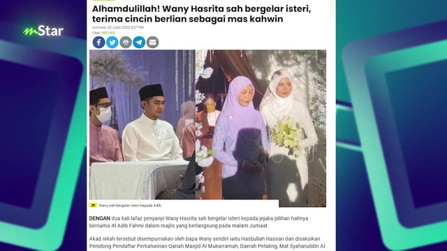 Wany Hasrita sah bergelar isteri… suasana sekitar majlis pernikahan