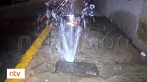 Miles de litros se desperdician por fuga de agua en el centro de Cochabamba