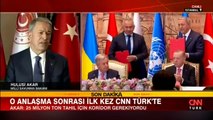 Milli Savunma Bakanı Hulusi Akar, 'tahıl koridoru' anlaşması sonrası canlı yayında açıklamalarda bulundu