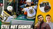 Why haven't the Bruins signed Patrice Bergeron and David Krejci yet?