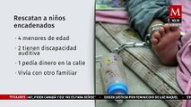 Rescatan a 2 menores encadenados en Boca del Río, Veracruz