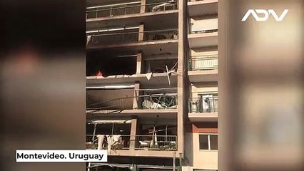 Fuerte explosión en un edificio de Montevideo