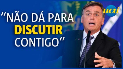 Bolsonaro se irrita com repórter: 'Acabou tua cota'