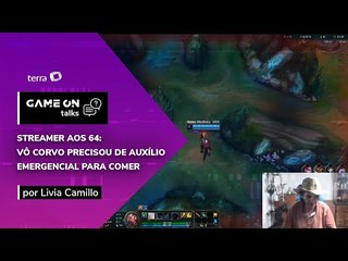 Streamer aos 64: Vô Corvo usou auxílio emergencial para comer