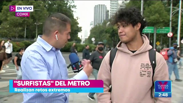 Surfista del Metro realiza retos extremos en otros lugares