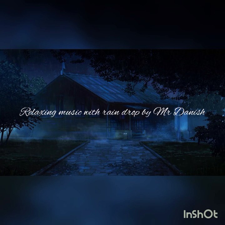 Relaxing music with slow rain