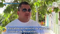 Restablecen servicio de agua en colonias de Minatitlán