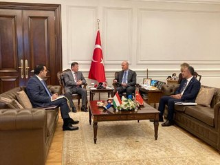 BAKAN SOYLU, TACİKİSTANLI MEVKİDAŞI RAHİMZODA'YI MAKAMINDA AĞIRLADI