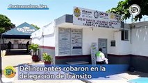 Delincuentes robaron en la delegación de Tránsito en Coatzacoalcos