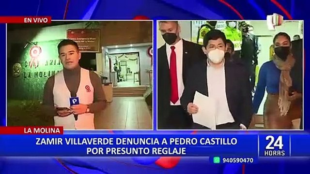 Zamir Villaverde denunció a Pedro Castillo por encubrimiento, reglaje y seguimiento