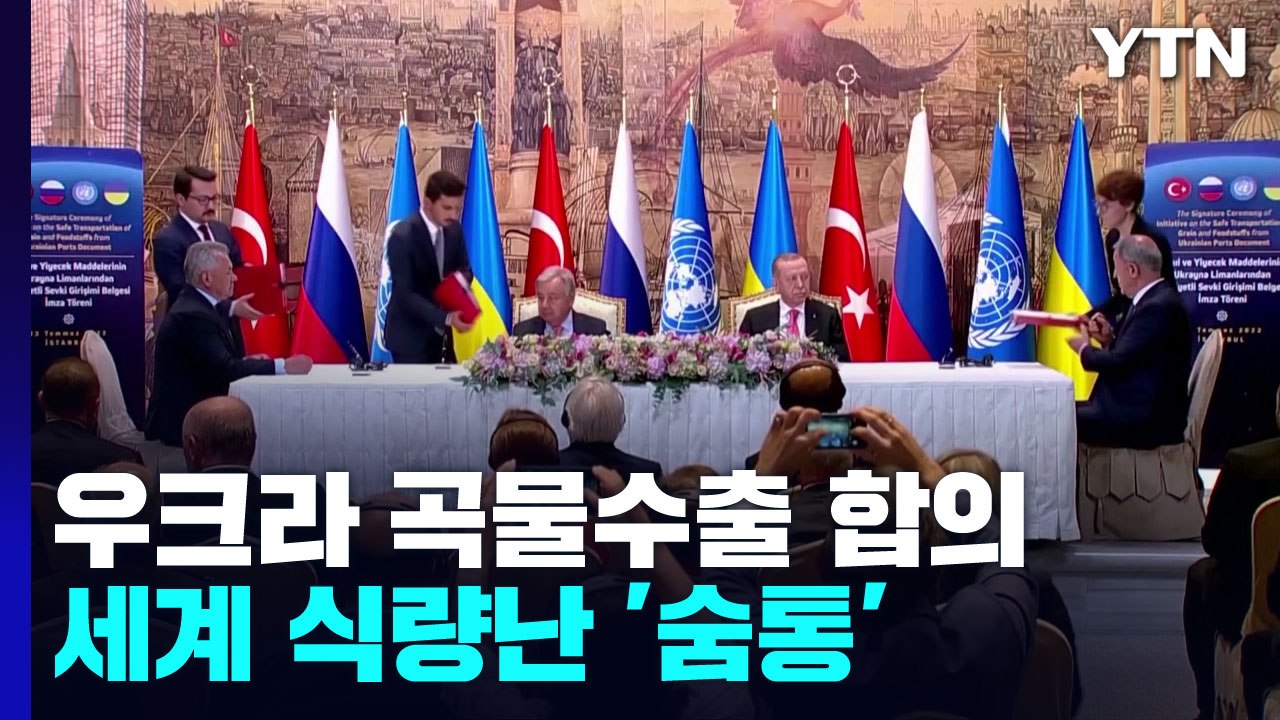 우크라이나 곡물 흑해 수출 4자 합의문 서명 / YTN