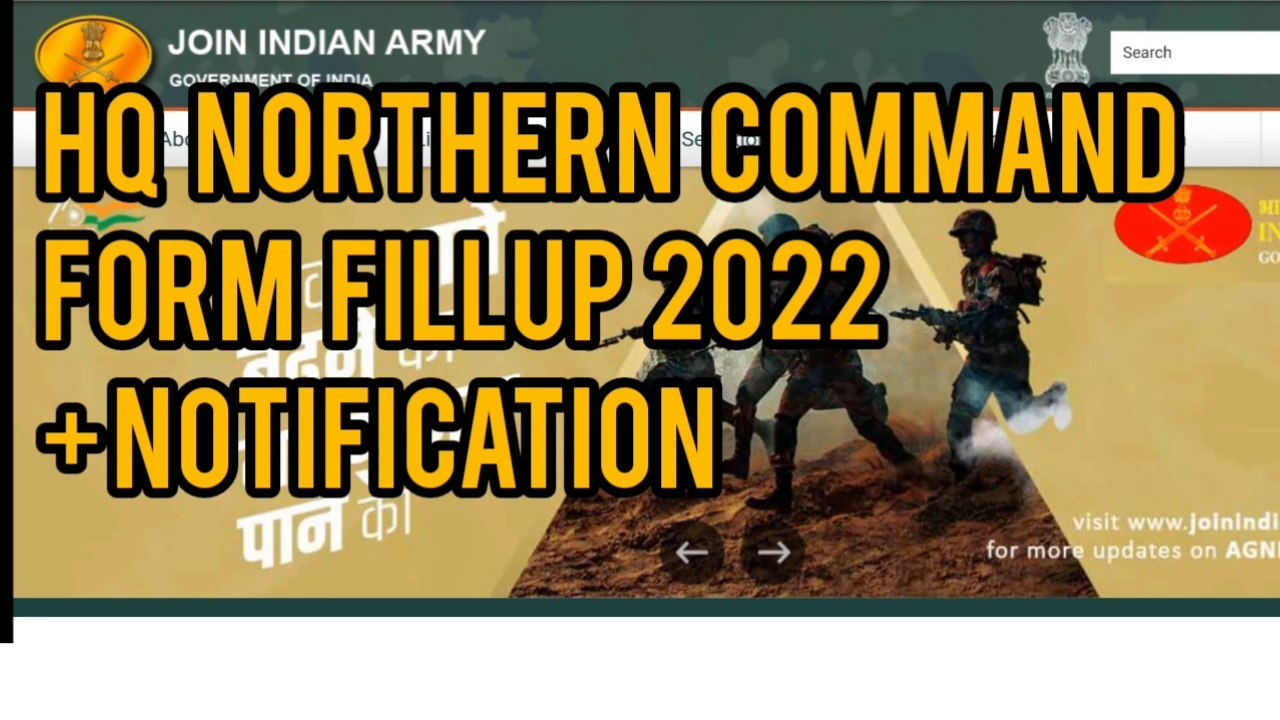 HQ Northern Command Offline From 2022 Kaise Bhare| HQ Northern Command Form 2022 |  Northern Command