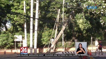 Truck, sumabit sa mga nakalaylay na kawad ng kuryente | 24 Oras Weekend