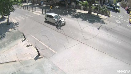 Amasya'daki feci kazalar kamerada