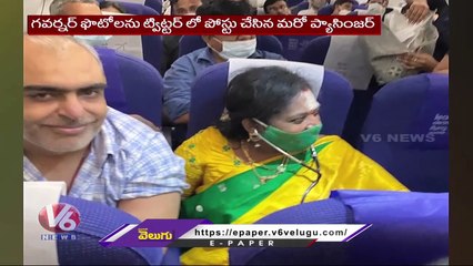 Governor Tamilisai Treats Sick Patient In Delhi Indigo Flight _ V6 News (1)