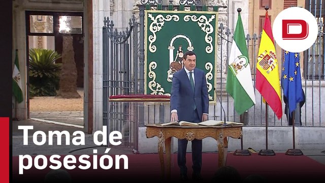 Juanma Moreno jura su cargo como presidente de la Junta de Andalucía