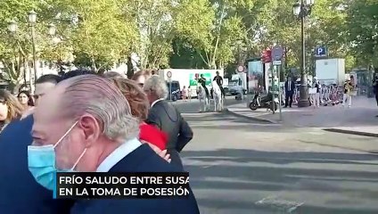 Frío saludo entre Susana Díaz y Juan Espadas en la toma de posesión de Moreno
