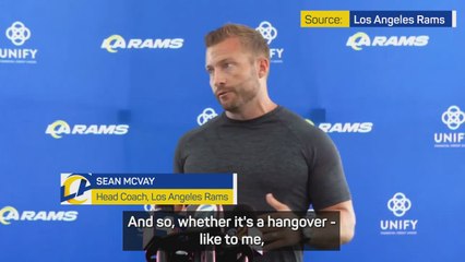 McVay confident there will be no Super Bowl hangover for Rams