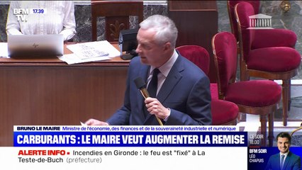 Download Video: Carburant: Bruno Le Maire propose d'augmenter la remise à 30 centimes par litre