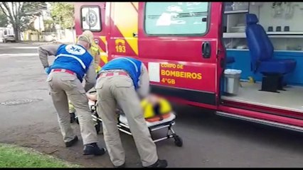 Motociclista fica ferido em colisão no Centro