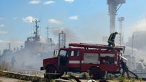 مراسل الجزيرة يرصد لحظة سقوط صواريخ على ميناء أوديسا