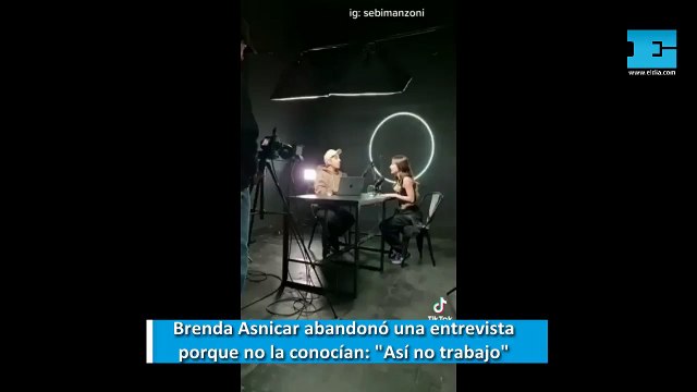 Brenda Asnicar abandonó una entrevista porque no la conocían: Así no trabajo