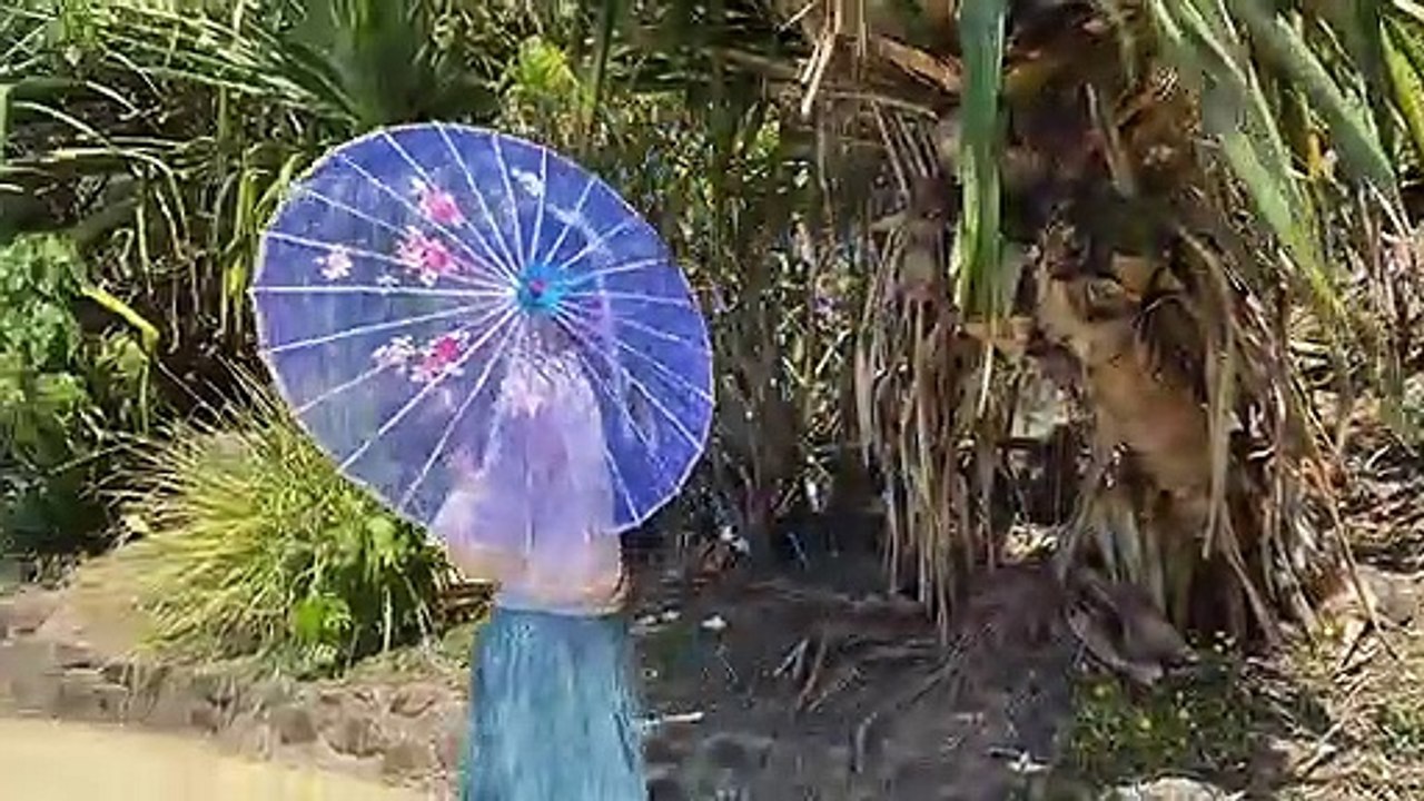 Guzheng performance on Gold Coast, Australia: Bai Suzhen at the foot of Qingcheng Mountain! I met a mother and two daughters who tried the guzheng, and took a photo with me. I hope the children can remember the wonderful sound of the guzheng and introduce
