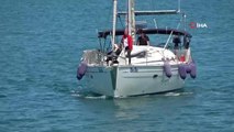 Karadeniz Yat Rallisi kapsamında yola çıkan Denizlerdeyiz Amatör Denizciler Derneği üyeleri Trabzon'un Faroz Limanına demir attı