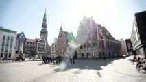 Beautiful Views of Riga - Old Town Center with Melodic Ambient Music  - Spring 2011 - 2014