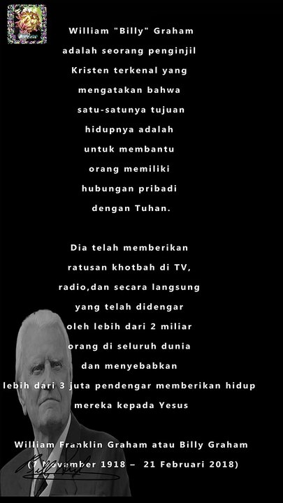Misalkan Anda bisa mendapatkan segalanya...Quotes keren dari Billy Graham-Evangelist