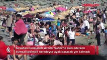 Avcılar Sahili sıcaktan bunalanlarla dolup taştı