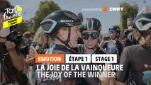 L’émotion de la Vainqueure / Winner's emotion - Étape 1 / Stage 1 #TDFF2022