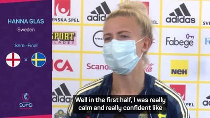 Glas a nervous spectator watching Sweden's late winner