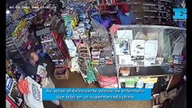 Así fue el ataque del delincuente vestido de enfermero a un supermercado de La Plata