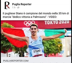 Il pugliese Stano è campione del mondo nella 35 km di marcia "dedico vittoria a Palmisano"  - I dettagli su https://www.pugliareporter.com/